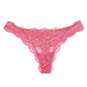 Victoria's Secret DREAM ANGELS pink Shine Lace thong Panty size xsmall